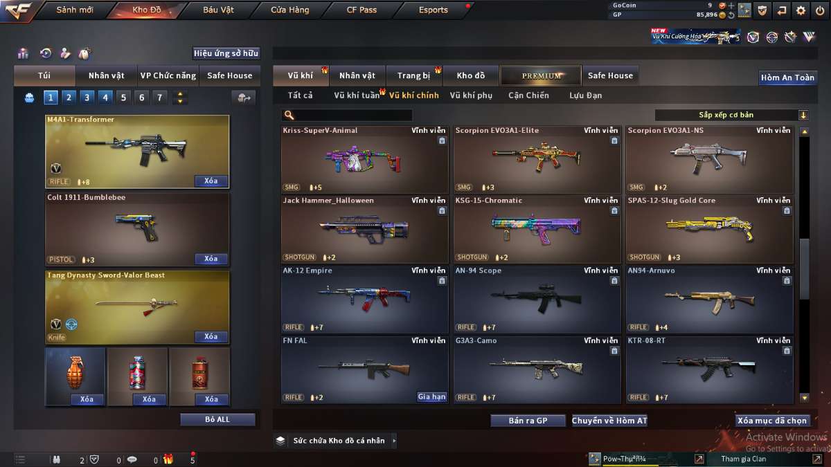 shop acc cf uy tin gia re